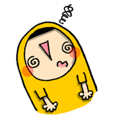 Raincoat girl sticker #5735533