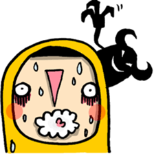 Raincoat girl sticker #5735534