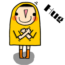 Raincoat girl sticker #5735535