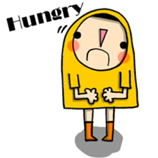 Raincoat girl sticker #5735536
