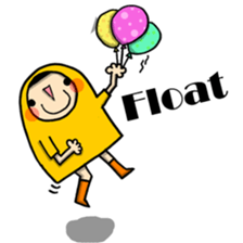 Raincoat girl sticker #5735537