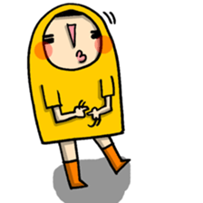 Raincoat girl sticker #5735539