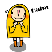 Raincoat girl sticker #5735540