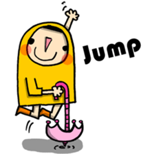 Raincoat girl sticker #5735542