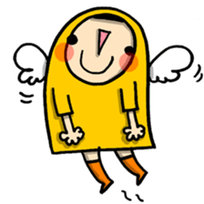 Raincoat girl sticker #5735551