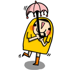 Raincoat girl sticker #5735552