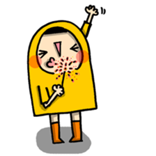 Raincoat girl sticker #5735554