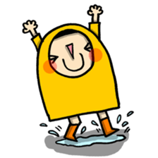 Raincoat girl sticker #5735556