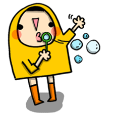 Raincoat girl sticker #5735558