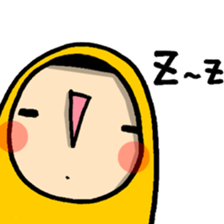 Raincoat girl sticker #5735560