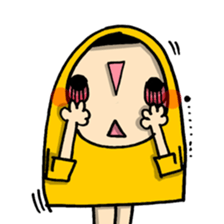 Raincoat girl sticker #5735562