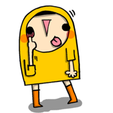 Raincoat girl sticker #5735563