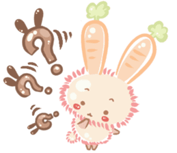 Pastel Rabbit Carrot and Friends. sticker #5735767