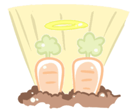 Pastel Rabbit Carrot and Friends. sticker #5735772