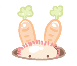 Pastel Rabbit Carrot and Friends. sticker #5735773