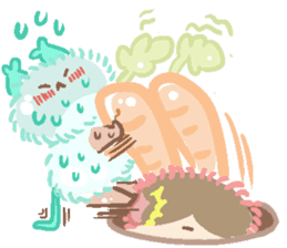 Pastel Rabbit Carrot and Friends. sticker #5735774