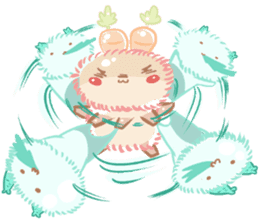 Pastel Rabbit Carrot and Friends. sticker #5735778
