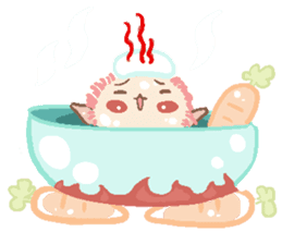 Pastel Rabbit Carrot and Friends. sticker #5735793