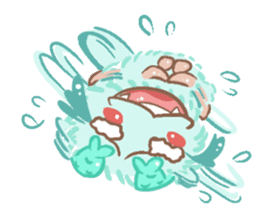 Pastel Rabbit Carrot and Friends. sticker #5735803