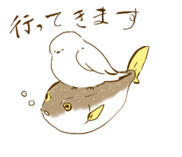 birds and fishes sticker #5737246