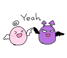 angelchan and devilchan sticker #5738012