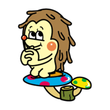 Nut & Rock of hedgehog sticker #5738696