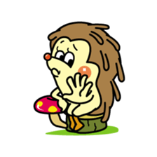 Nut & Rock of hedgehog sticker #5738700