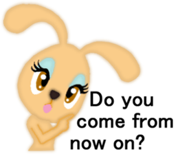 Bunny rabbit.      English version sticker #5738895