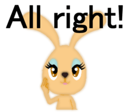 Bunny rabbit.      English version sticker #5738905