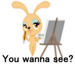 Bunny rabbit.      English version sticker #5738922