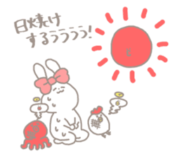 kawaii ribbon rabbit-summer!!- sticker #5739665