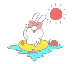 kawaii ribbon rabbit-summer!!- sticker #5739673