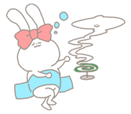 kawaii ribbon rabbit-summer!!- sticker #5739679