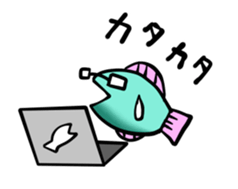 Cute Fish Sticker sticker #5740342