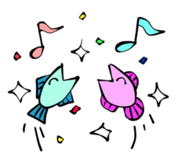 Cute Fish Sticker sticker #5740361