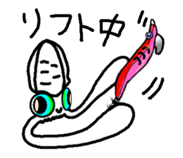 Squid fishing sticker #5740674