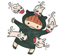 Children and animals sticker #5740911