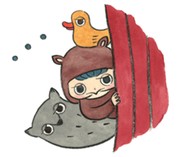 Children and animals sticker #5740922