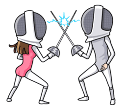 fencing in love sticker #5741444