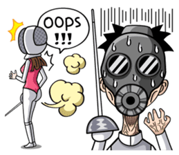 fencing in love sticker #5741447