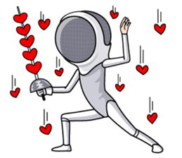 fencing in love sticker #5741452