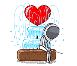 fencing in love sticker #5741456