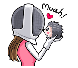 fencing in love sticker #5741483