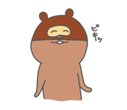 a raccoon dog -TANUKI- sticker #5742417