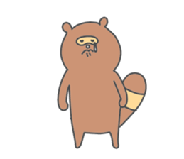 a raccoon dog -TANUKI- sticker #5742432