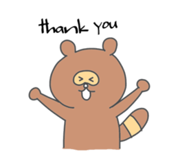 a raccoon dog -TANUKI- sticker #5742438