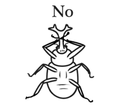 Feelings of beetle. sticker #5742488