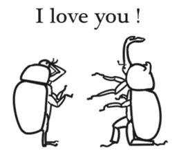 Feelings of beetle. sticker #5742507