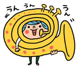 Go for it! Wind music sticker #5742524