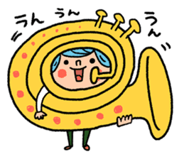 Go for it! Wind music sticker #5742524